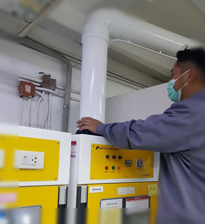 ตรวจเช็ค ซ่อมปรับปรุงตู้เก็บสารเคมี