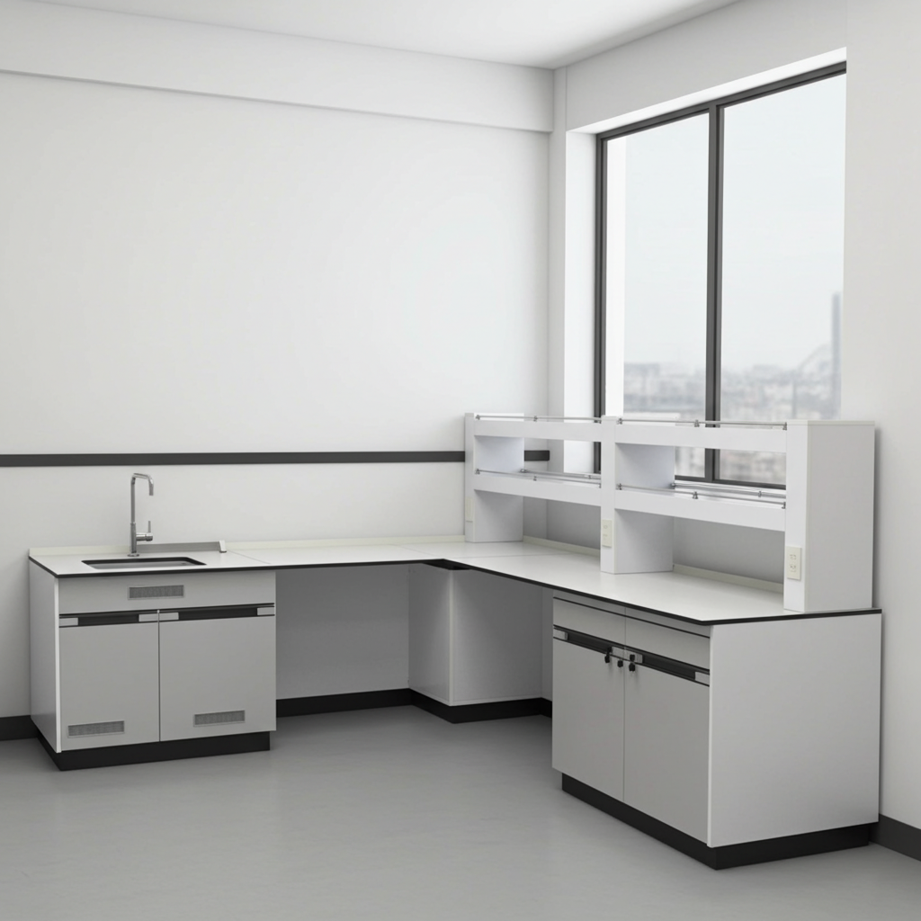 โต๊ะปฏิบัติการกลางพร้อมอ่างล้าง"